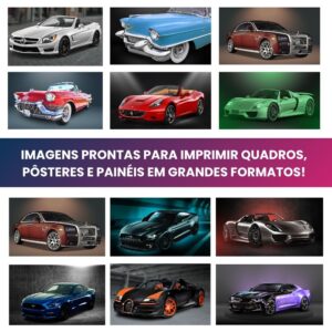 Coleção Exclusiva de Imagens Artísticas de Carros Clássicos e Super Carros para imprimir quadros, painéis e paredes em grandes formatos.