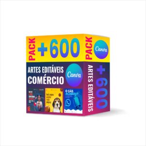 Pack Canva 600 Templates Comércio e Marketing + Bônus Curso de Canva