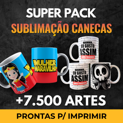 pack de artes para sublimação de canecas tema games, cultura pop, filmes, séries de tv, suuper heróis. Mais de 7700 artes prontas para imprimir